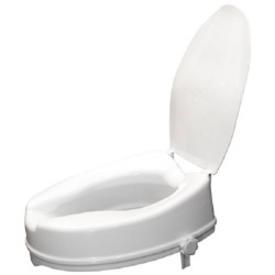 Aidapt verhoogde toiletbril wit - 10 cm - met deksel