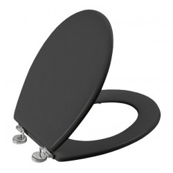 Allibert BOLIVA wc bril geperst hout Grijs gelakt