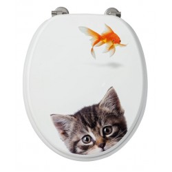 Allibert Kat & Vis wc bril MDF Decor