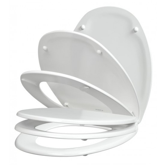 Allibert SERENITY² wc bril geperst hout softclose Wit gelakt