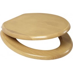 Plieger Classic wc bril Massief hout/Kalkwit